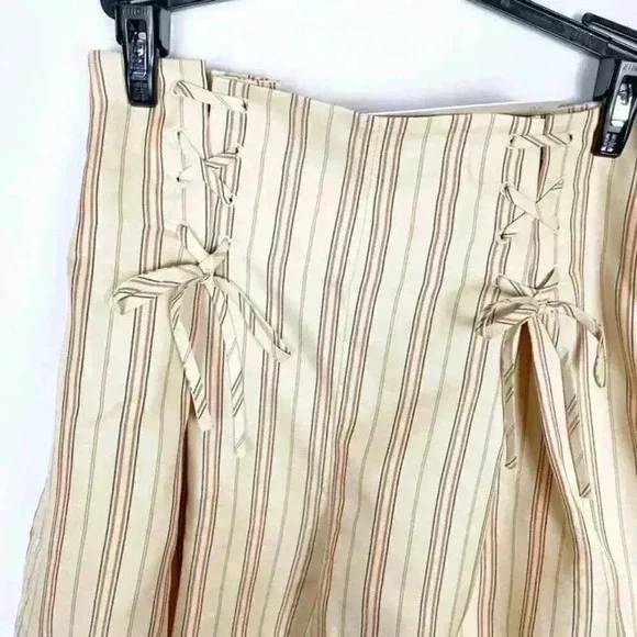 Joie‎ Boseda Striped Lace-Up Shorts Cream Size 4 - Picture 4 of 6